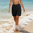 thumbnail image 5 of biudgviw Women's Sweat Shorts with Multi Pockets Drawstring Elastic Waist Cargo Shorts Comfy Textured Baggy Shorts for Gym Workout, 5 of 7
