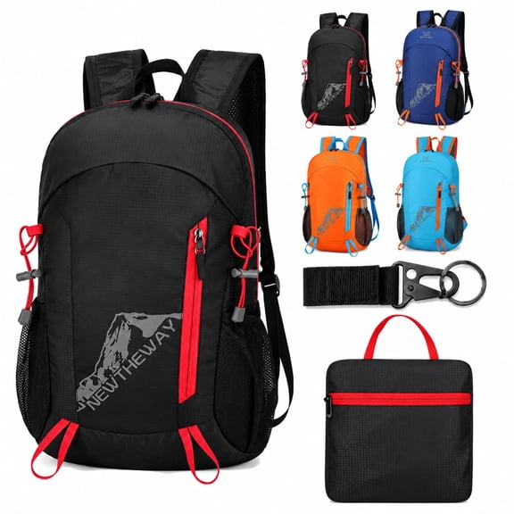 Foldable Waterproof Camping Backpack 35L, Lightweight Hiking Daypack for Men & Women, Packable Travel Backpack for Hiking, Camping, Outdoor Trips