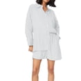 thumbnail image 3 of WAYUTE Womens 2 Piece Outfits Casual Striped Cardigan Shorts Set Summer Beachwear Comfortable Outfit for Travel Vacation, 3 of 7