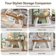 thumbnail image 6 of OKD 60" Wood Console Table, Farmhouse 2-Tier Sofa Table Entryway Table with Drawer & Heavy Duty Base for Entrance, Hallway, Living Room - Antique White, 6 of 7