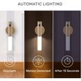 thumbnail image 4 of Luz LED para escaleras, Sensor de movimiento, batería, luz nocturna de madera para interiores, USB, 4 of 5