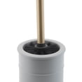 thumbnail image 3 of ELLE Paris Modern Ridge Design Toilet Brush and Holder, Gray, 3 of 7