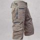 thumbnail image 4 of Ceisia Men's Gift All-Season Work Capris - Solid-Color Multi-Pocket Zipper Button Cropped Pants, 4 of 7