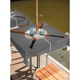thumbnail image 2 of Outdoor Tablecloth with Umbrella Hole for Patio/Picnic/Party/Camping, Gray Baseball Waterproof Table Cloth Square Cover Washable, Modern Sport Games Watercolor (60"x 60"), 2 of 8