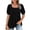 Black, variant on gakvbuo Plus Size Summer Tops For Women 2023 Trendy Women's Fashion Casual Solid Color Pleated Comfortable Short Sleeve Sweatshirt Tops Blouse
