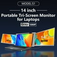 thumbnail image 4 of Monitor,Portable Laptop 1 Cable Inches Laptop 2 Windows Screen Panel Inch Laptop 14 Inches 14 Portablewith Fhd Portable 1080p Fhd 13.3-16.5 Inch Laptop Screen Fhdwith Portablewith Cable 2 Screen 14, 4 of 7