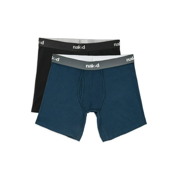 Naked Men Essential Cotton Stretch Boxer Briefs 2-Pack M101100
