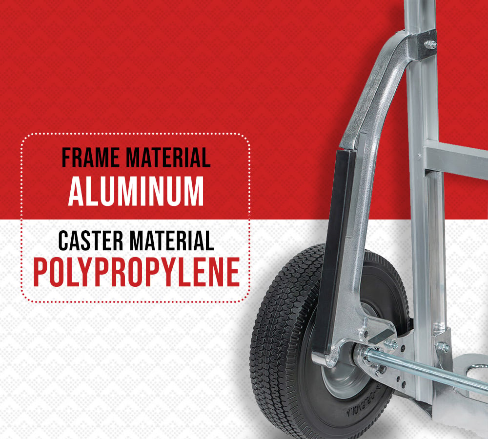 2 Pack 600 lbs Aluminum Hand Truck Heavy Duty Dolly with P Handle & 10" Caster Wheels - Hand Truck with Skid Bars & Vertical Loop Handle - 52.3" x 17.5" with 19.3" x 7.5" Nose Plate
