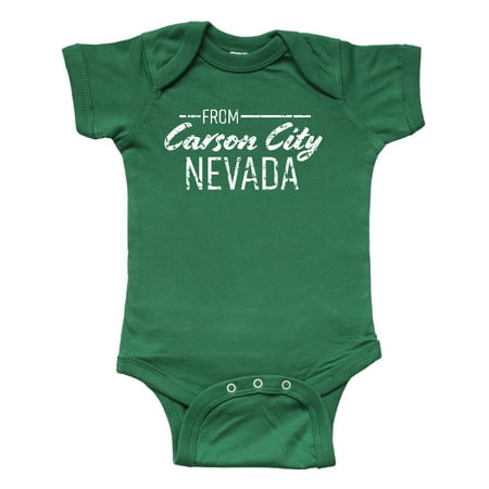 

Inktastic From Carson City Nevada in White Distressed Text Gift Baby Boy or Baby Girl Bodysuit