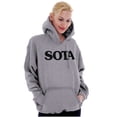 thumbnail image 4 of Minnesota MN Foodie Meat Lovers Food Unisex Plus Fleece Graphic Hoodie Brisco Brands 2X, 4 of 5