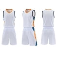 thumbnail image 3 of Maqroz Basketball Jersey Set for Men V Neck Sleeveless Tank Top Mesh Breathable Athletic Shorts Team Uniform Sports Training Two Piece Outfit Size 3-15 Years, 3 of 4