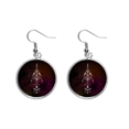 thumbnail image 1 of Universe Geometry Alien Totem Ear Dangle Silver Drop Earring Jewelry Woman, 1 of 3