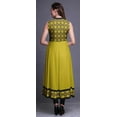 thumbnail image 4 of Bimba Yellow Tribal Anarkali Dress For Women Indian Ethnic Printed Kurti Long Kurta Party Dress X-Small, 4 of 6