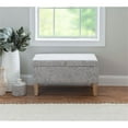 thumbnail image 5 of Riverbay Furniture Wood Upholstered Storage Ottoman in Stone Gray, 5 of 17