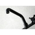 thumbnail image 4 of Kingston Brass KS423MB Concord Two-Handle Wall-Mount Kitchen Faucet, Matte Black, 4 of 5