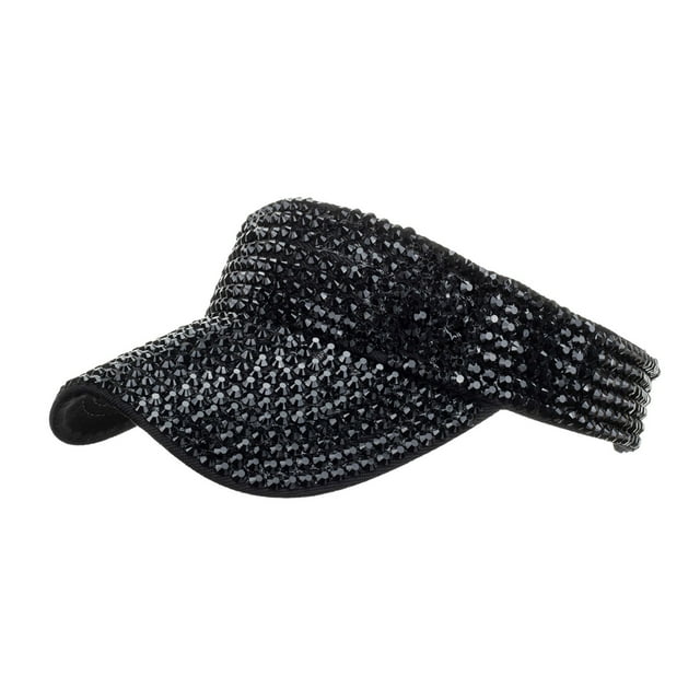 Womens Leopard Print Sun Protection Visor Cap - Polyester, Adjustable, One Size - Fashion/Sunny Days
