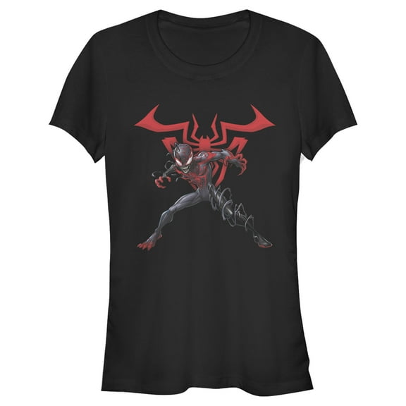 Junior's Marvel Spider-Man Miles Morales Symbol Graphic Tee Black X Large