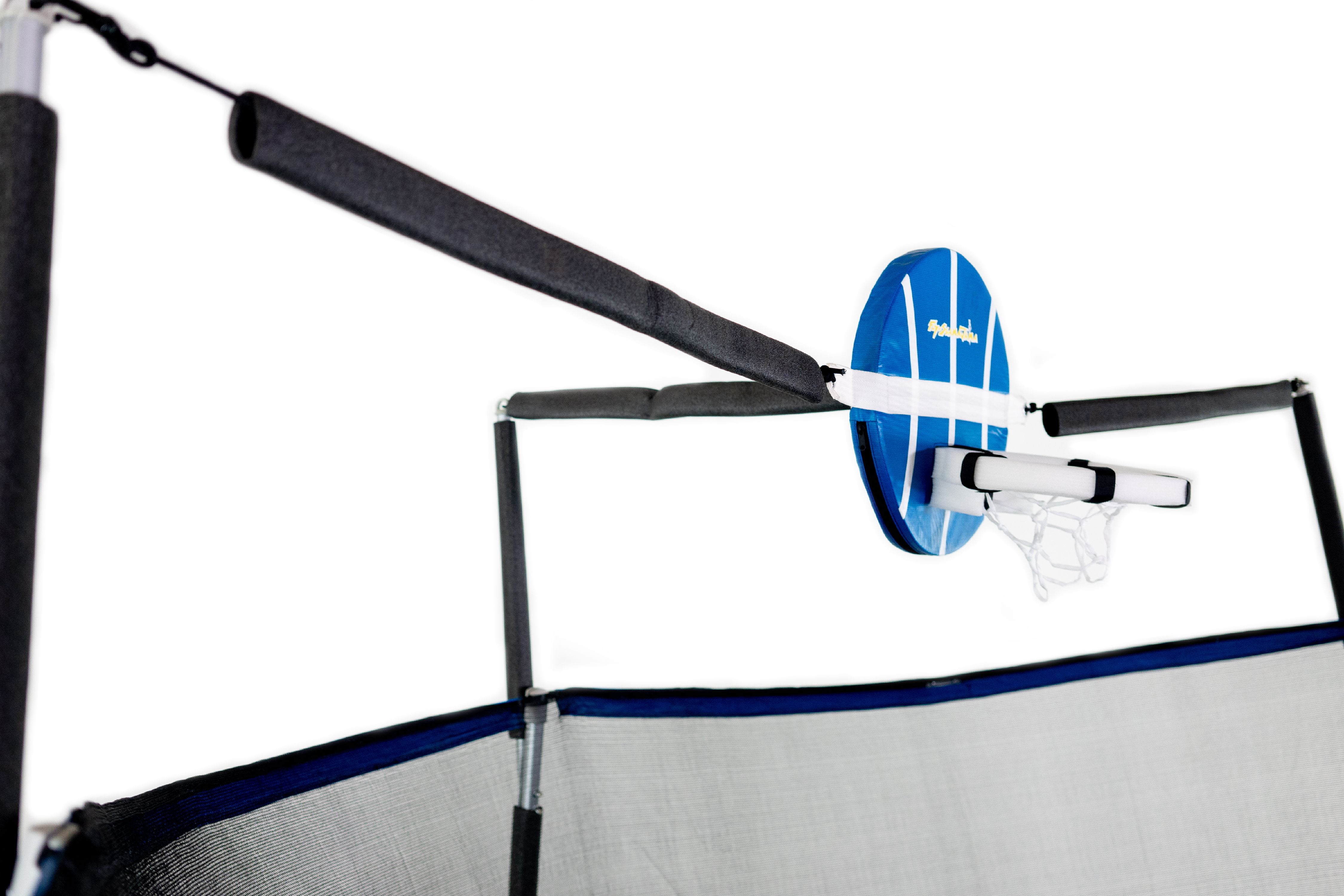 Bounce Pro Trampoline with Slama Jama Basketball System, Blue, 14'