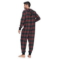 thumbnail image 5 of Ashford & Brooks Mens Flannel Hooded One Piece Pajama Union Jumpsuit, 5 of 5