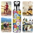 thumbnail image 7 of Yayeee 33oz Insulated Water Bottle Double Wall Stainless Steel with Flip Straw Lid, Floral Fiesta, 7 of 7