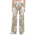 thumbnail image 5 of Women's Long Sleep Pants Home Pants Sleep Pants Wide-Leg Pants Design Elastic Fabric Casual Pants XL Blooming Brown Flower, 5 of 7
