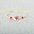 thumbnail image 1 of Nvzi Pulsera de flores hecha a mano - Pulsera de resina, pulsera ajustable, pulsera de flores - 2 piezas, rojo narciso, 1 of 3