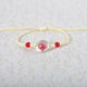 thumbnail image 1 of Nvzi Pulsera de flores hecha a mano - Pulsera de resina, pulsera ajustable, pulsera de flores - 2 piezas, rojo narciso, 1 of 3