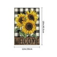 thumbnail image 4 of Rdsfhsp Spring Summer Buffalo Floral Sunflower Welcome Linen Garden Flag for Yard Lawn Decor 12"x18", 4 of 5