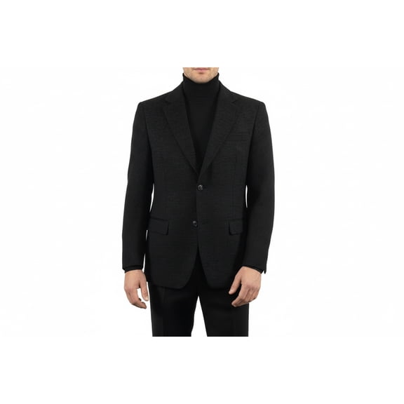 Men's Zacchi Sport Coat Patch Elbow Chenille Velveteen Bryan Black 74520