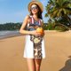 thumbnail image 3 of Easygdp American Giraffe Style para Vestido Transpirable de Mujer, Vestido Suelto de Manga Corta con Pliegues y Bolsillos para el Verano, 3 of 7
