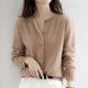 thumbnail image 1 of 24 primavera y otoño nuevo cárdigan de punto con cuello redondo suéter fino para mujer suéter de lana de estilo occidental suelto y versátil Top C, 1 of 3
