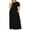 Black, variant on POSESHE Women's Plus Size Short Sleeve Maxi Dress with Pockets，Tunic Swing T-Shirt Dress