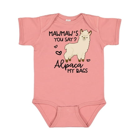 

Inktastic Mawmaw s You Say Alpaca My Bags Gift Baby Boy or Baby Girl Bodysuit