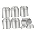thumbnail image 2 of DOLITY 6x Tea Tin Canisters Easy to Clean Round Metal Loose Leaf Storage Containers Silver Canisters, 2 of 7