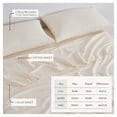 thumbnail image 4 of Linen Blend 4-Piece Sheet Set, Cooling & Breathable TENCEL™ Lyocell & Linen Blend, King, Ivory, 4 of 7