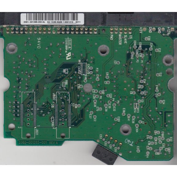 WD1200BB-00GUA0, 2061-001265-200 AL, WD IDE 3.5 PCB