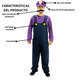 thumbnail image 3 of Disfraz Waluigi Plomero Morado FX Costumes para Adulto Hombre Talla Chica, 3 of 6