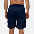 thumbnail image 7 of Cargo Shorts for Men 7" Cotton Linen Breathable Multi-Pockets Drawstring Elastic Waist Short Pants Fathers Gift, 7 of 7