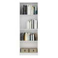 thumbnail image 5 of Home Bookcase with 4-Shelf Modern Display Unit for Books and Decor White Office, 5 of 5