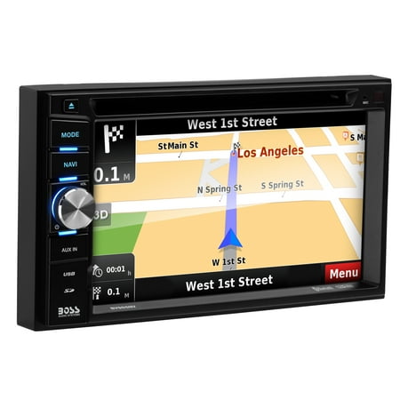 BOSS Audio - 6.5" - Built-in Navigation - Bluetooth - In-Dash CD/DVD/DM Receiver - Black