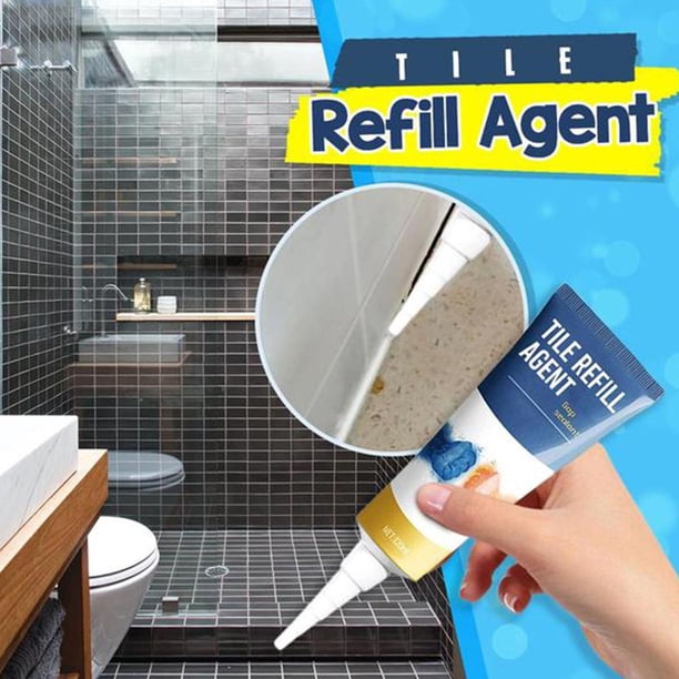 Pegamento de relleno de grietas de lechada de agente de reparación de huecos de porcelana de azulejo impermeable (120 ml)