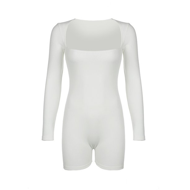Mono Corto De Verano Mameluco de una pieza para mujer Traje de diario sin espalda Spicy Girl (Blanco S) Cgtredaw Para estrenar