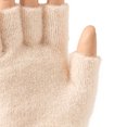 thumbnail image 4 of Mooqilaa Girls Winter Gloves Size 3-8 Years, Outdoor Flip Top Warm Fingerless Knitted Gloves for Cold Weather Beige, 4 of 4
