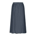 thumbnail image 7 of Generic Women's Flowy Midi Skirt Summer Pleated High Waisted Casual Button Front Skirts, 7 of 7