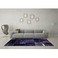 thumbnail image 3 of Ahgly Company Indoor Rectangle Patchwork Blue Transitional Area Rugs, 2' x 4', 3 of 4