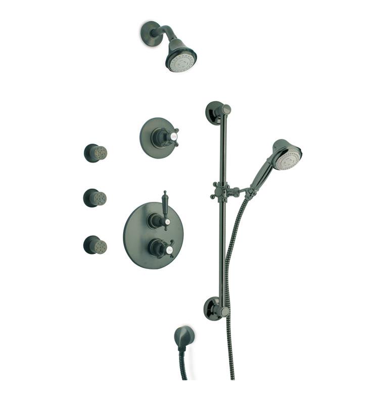 LaToscana OROPTION7PW Ornellaia Thermostatic Shower System with Slide