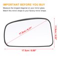 thumbnail image 3 of Coche Retrovisor Izquierdo Lateral Calentado Espejo Vidrio Reemplazo con Respaldo Placa, 3 of 7