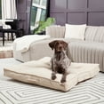 thumbnail image 6 of Happy Hounds Milo Square Tufted Pillow Dog Bed- Cream- Large (40 x 40 in.), 6 of 8