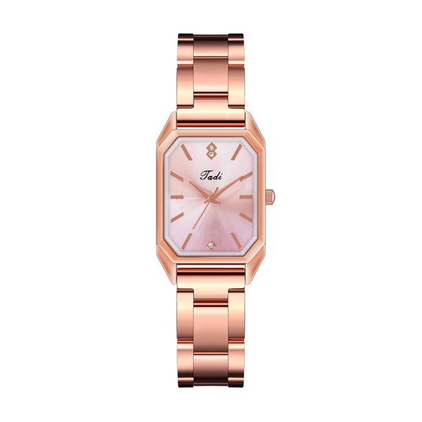 Reloj de pulsera de cuarzo analógico de acero inoxidable dorado cristalino para mujer a la moda Wmkox8yii gfajkfgbkjabf1475