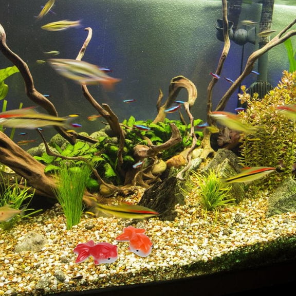 FRCOLOR Realistic Floating Ceramic Fish Decorations Set Of 2 Hand-Painted Fish Ornaments For Garden Aquariums Home Decor Zen Gardens Fish Tanks